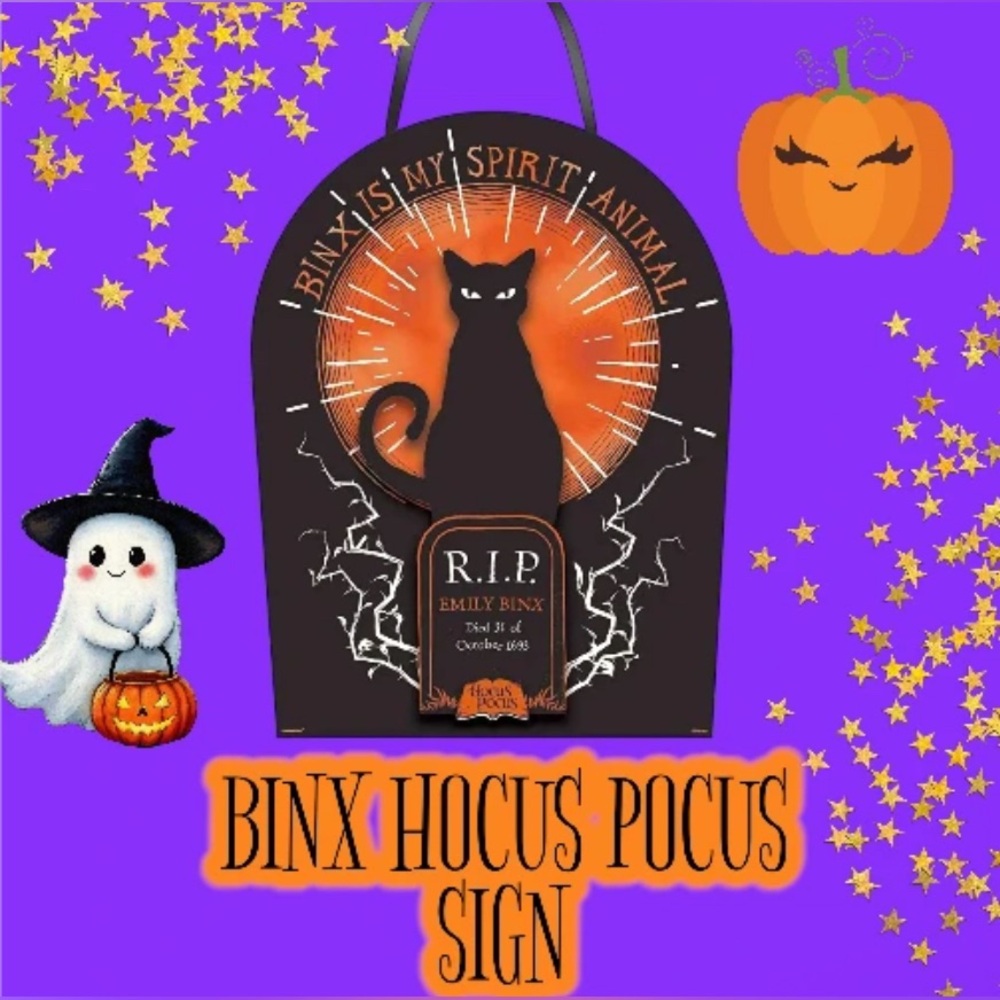 Hocus Pocus Binx Halloween Sign
